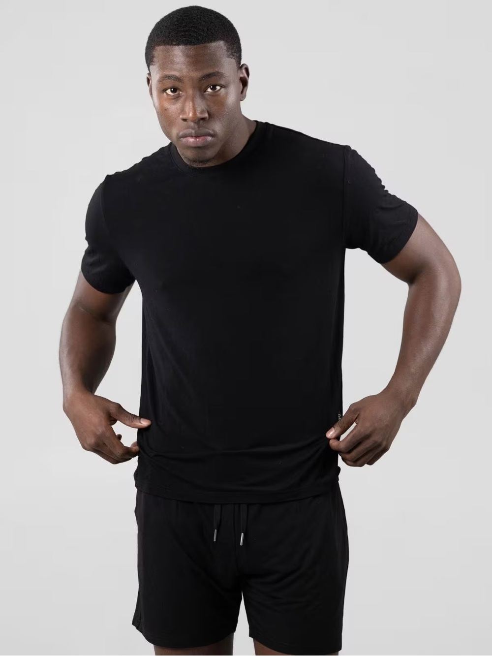 Men's Short Sleeve Crew Neck Tee - Black